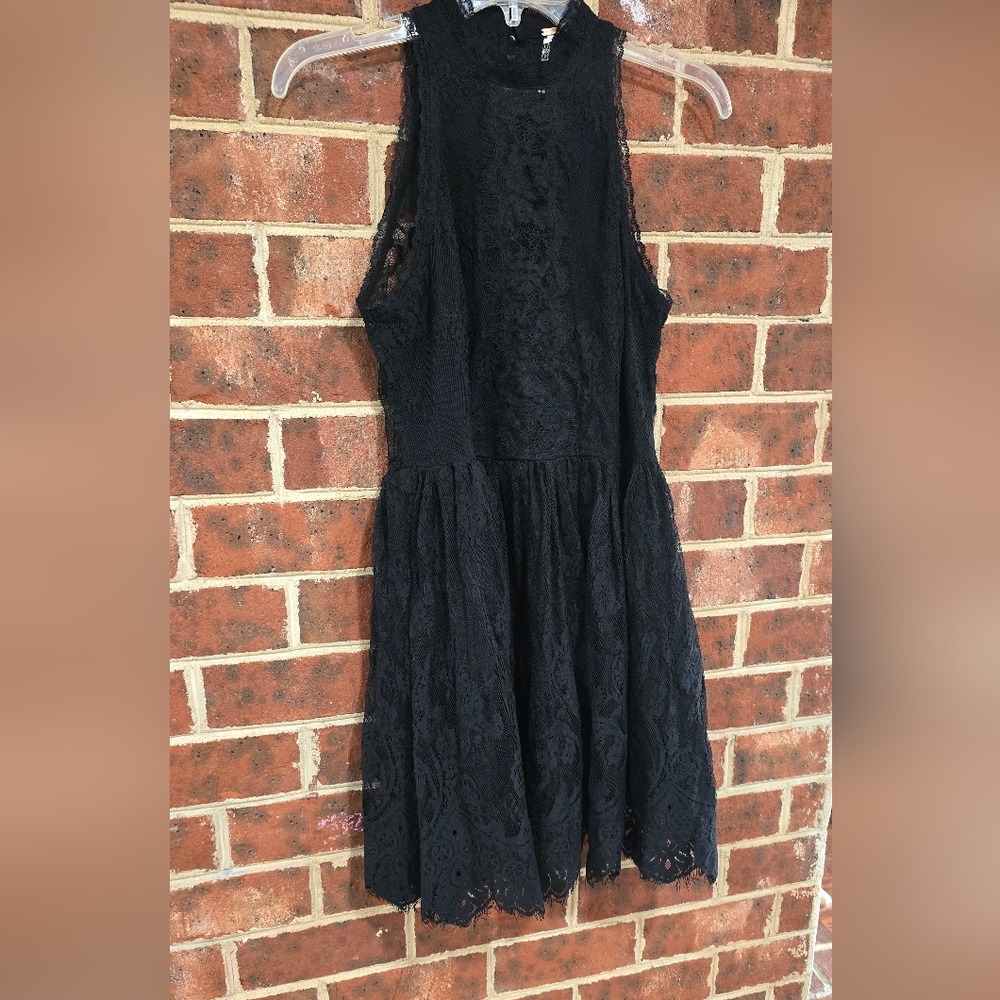 Free people black net dress